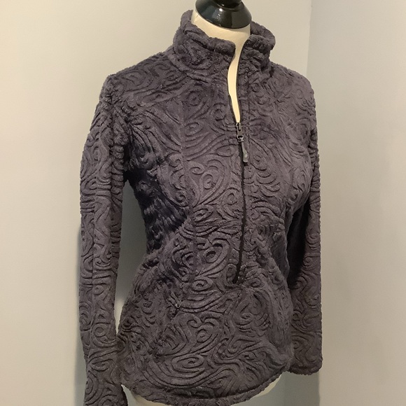 Athleta zip anorak fleece L gray - Picture 1 of 5
